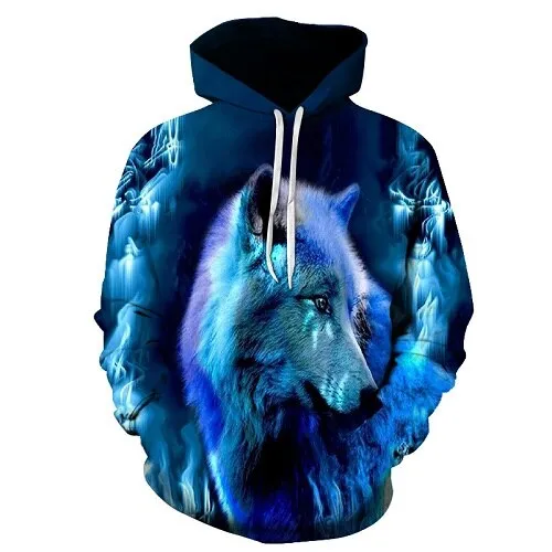 3D Hoodies Men Couple Wolf printed Hoodie Animal Hoody Sweatshirt Casual Tracksuit Pullover Jacket Autumn