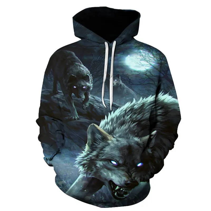 3D Hoodies Men Couple Wolf printed Hoodie Animal Hoody Sweatshirt Casual Tracksuit Pullover Jacket Autumn