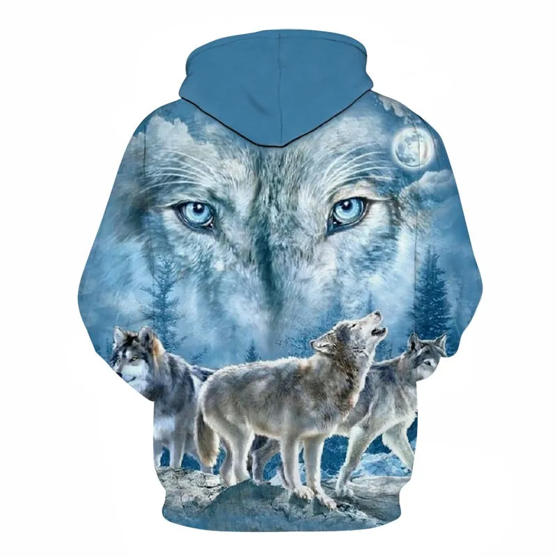 3D Hoodies Men Couple Wolf printed Hoodie Animal Hoody Sweatshirt Casual Tracksuit Pullover Jacket Autumn