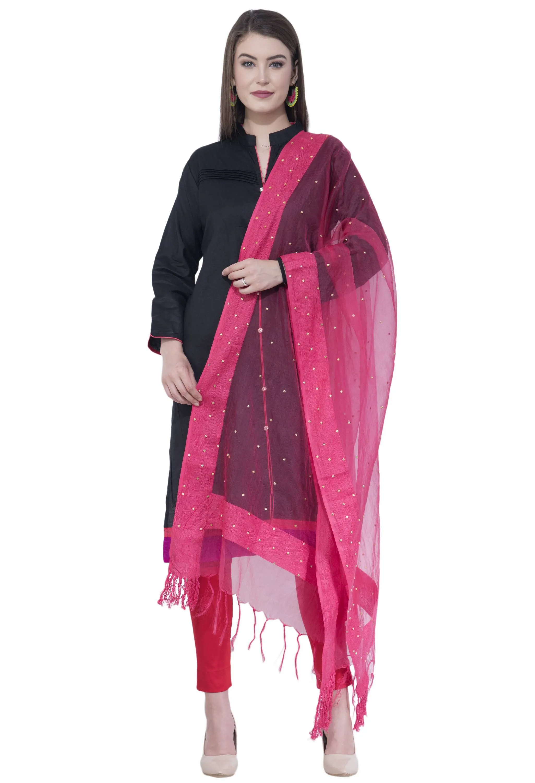 A R SILK Gajari Color Chandna Dupattas and Chunnis