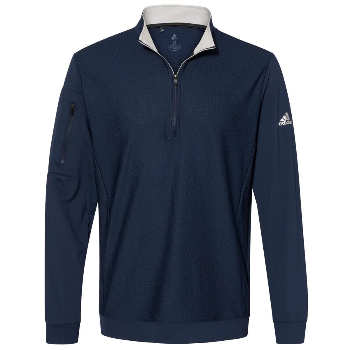 adidas Men's Collegiate Navy Performance Texture Quarter Zip