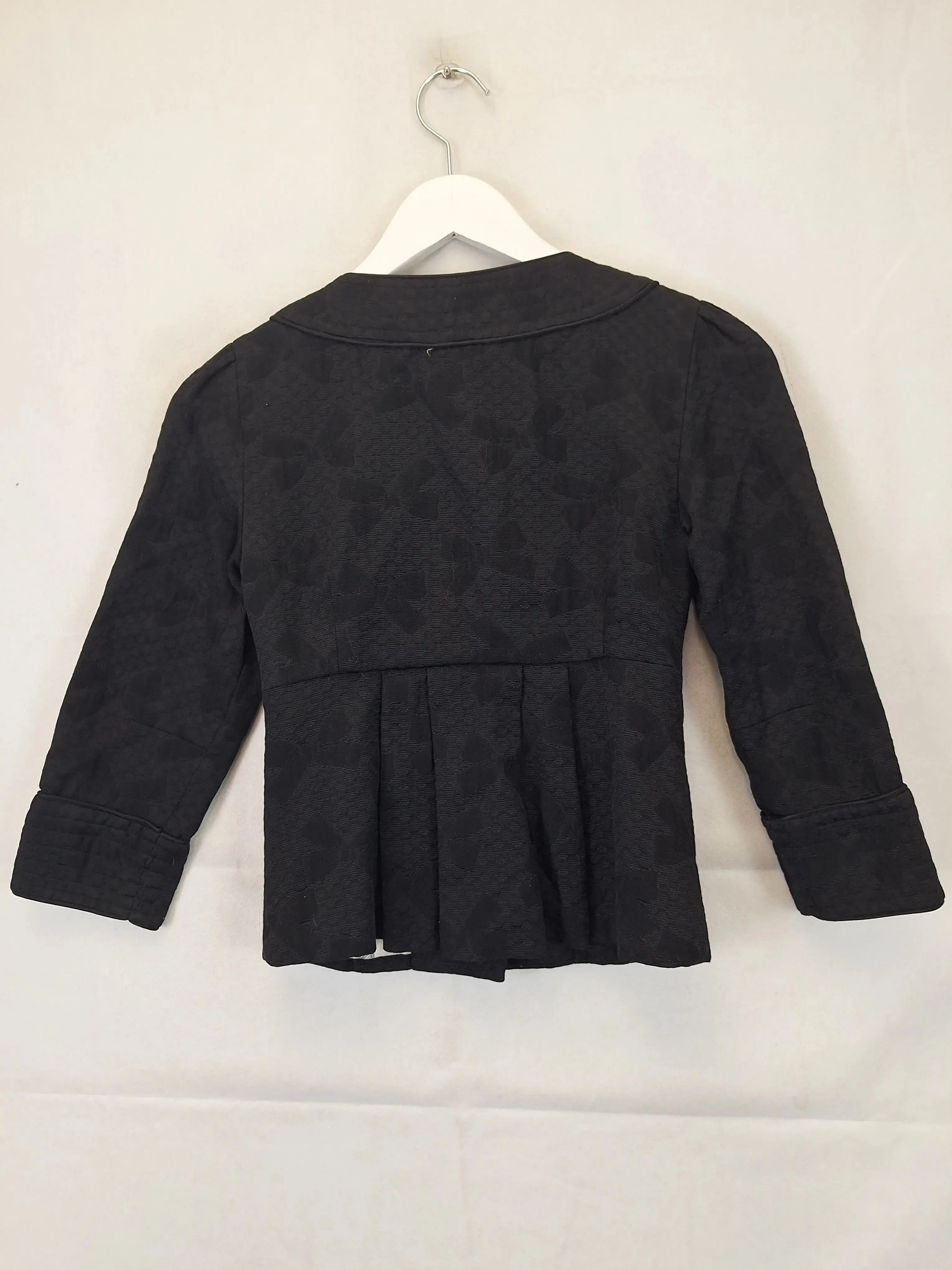 Alannah Hill Elegant 3/4 Sleeve Cotton Jacket Size 6