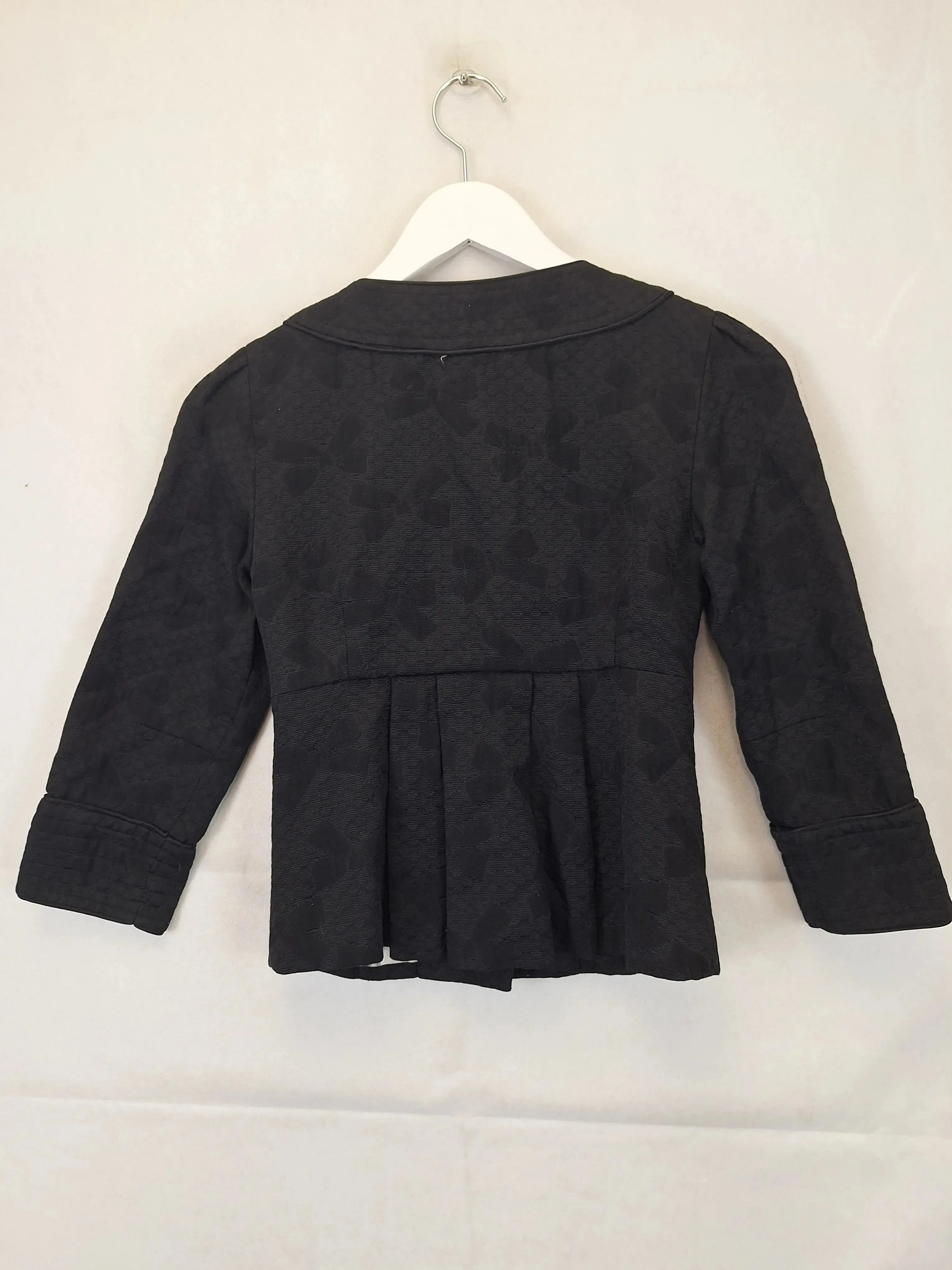 Alannah Hill Elegant 3/4 Sleeve Cotton Jacket Size 6