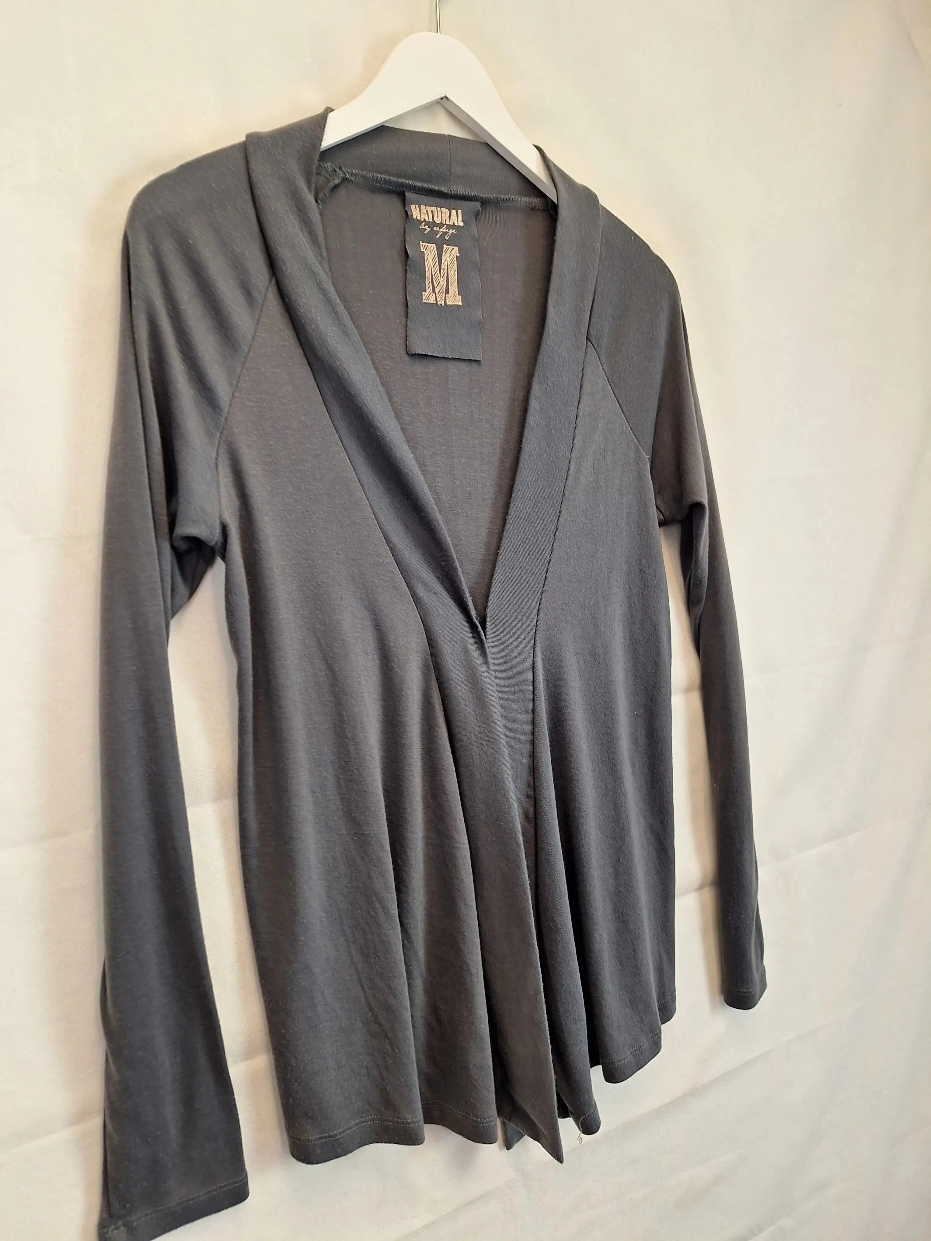 Assorted Brands Classic Stretch Charcoal Cardigan Size M