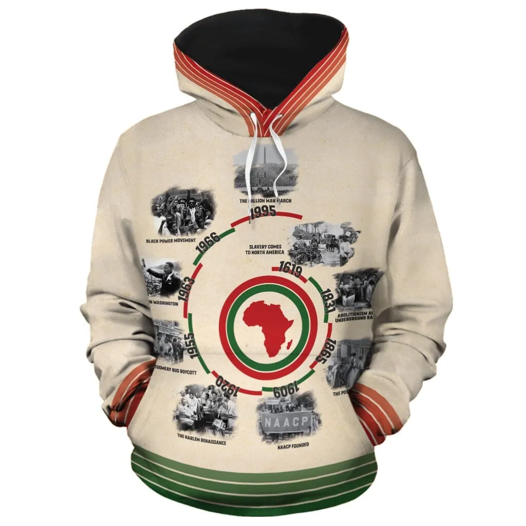 Black History Timeline All-over Hoodie and Joggers Set