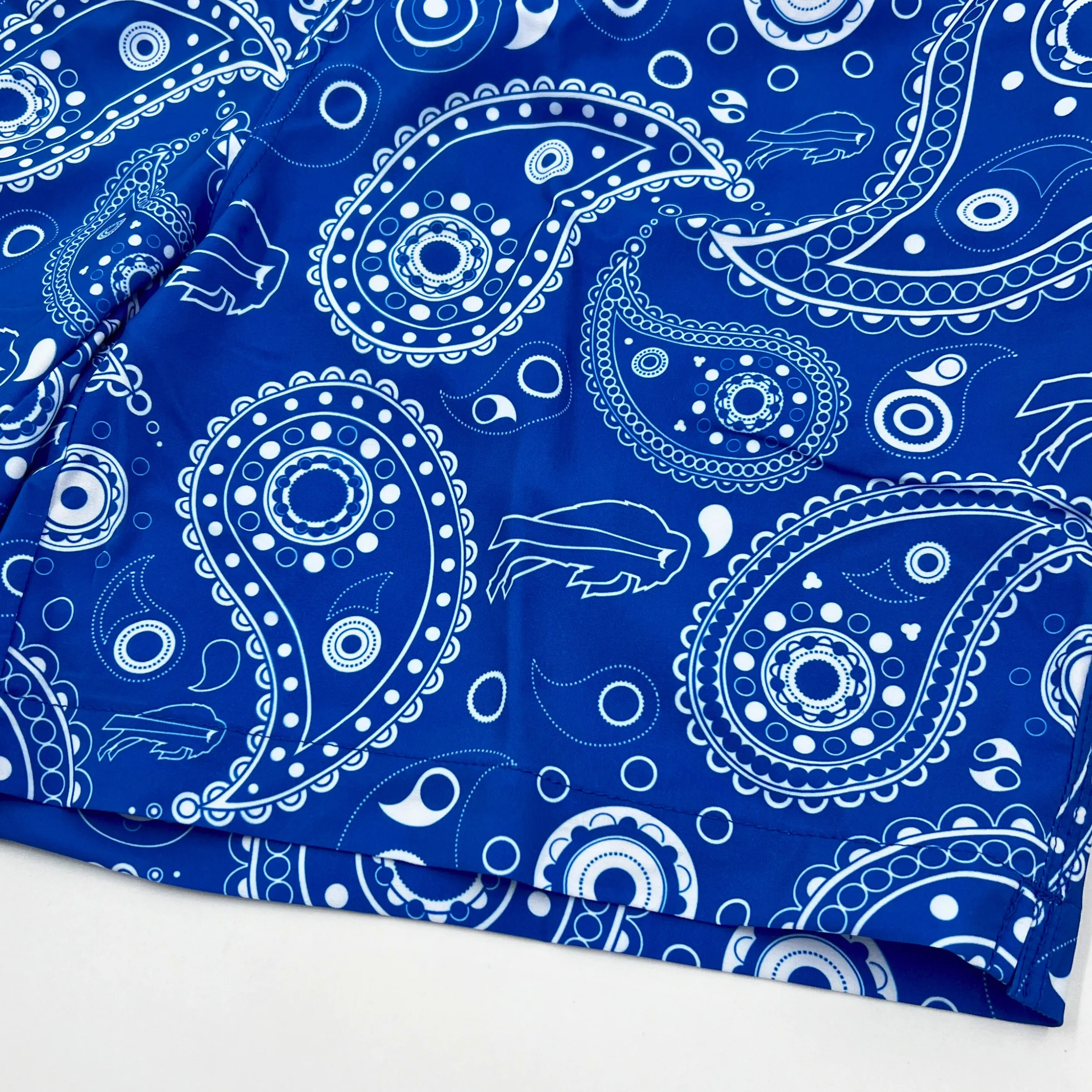 Buffalo Bills Paisley Traditional Pattern Royal Swim Trunks