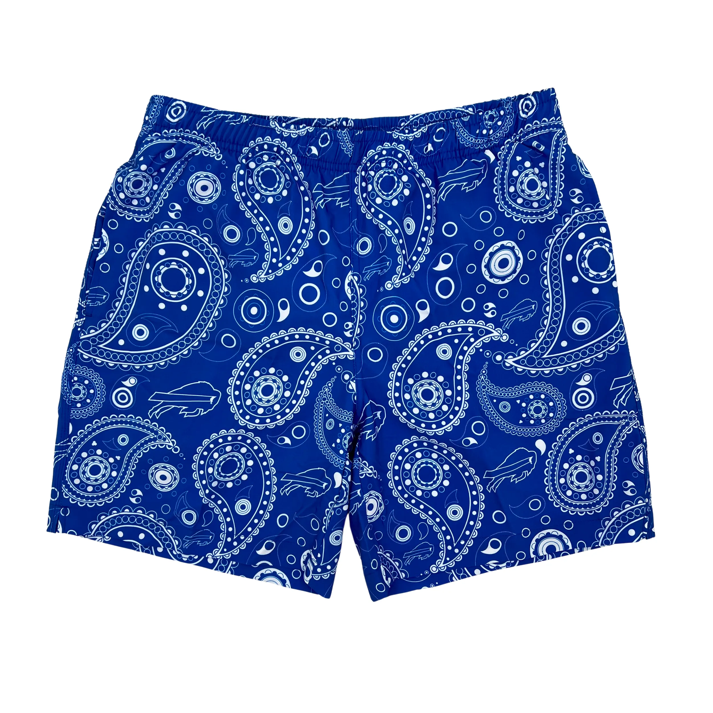 Buffalo Bills Paisley Traditional Pattern Royal Swim Trunks