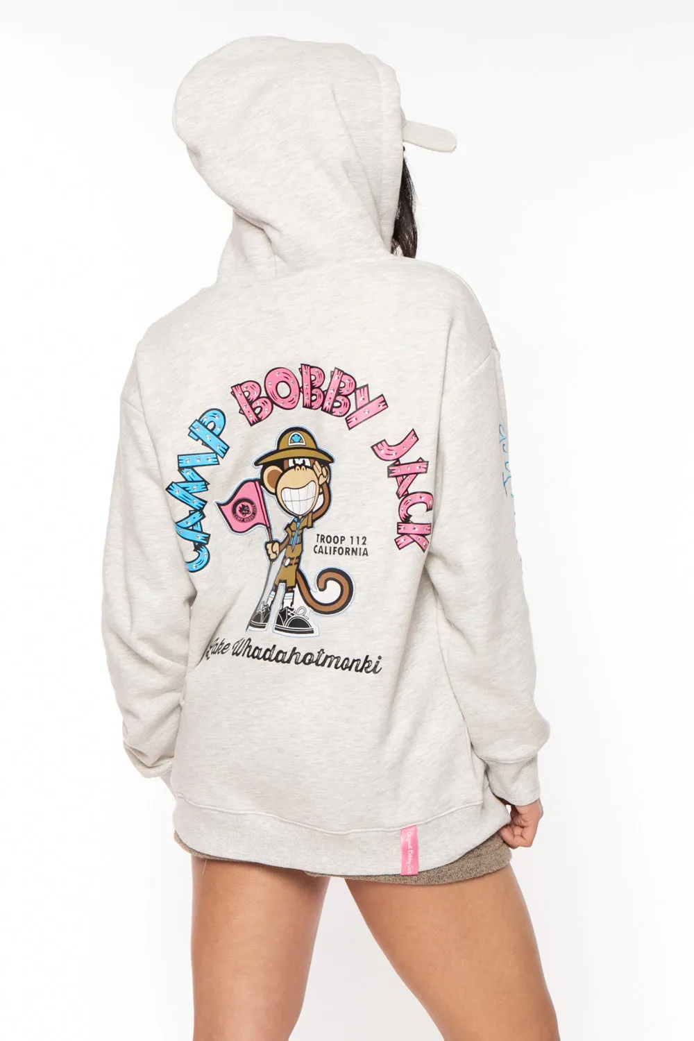 Camp - Bobby Jack Oversized Premium Zip Hoodie - Heather Grey