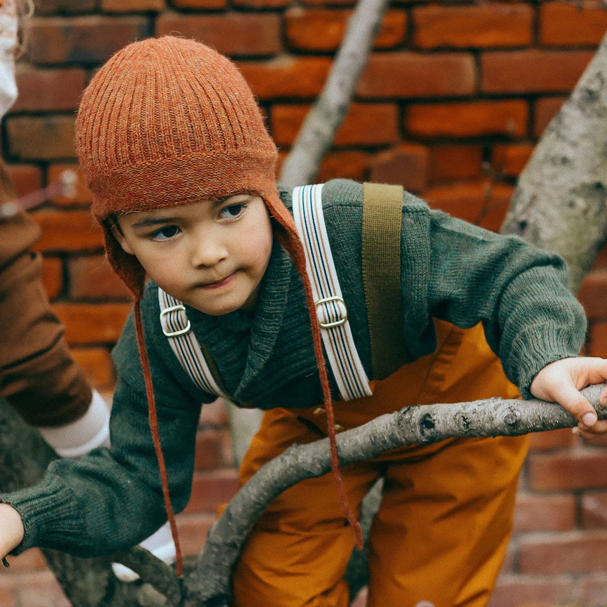 Charlie Sweater in Baby Alpaca - Light Peacock (3-6y)