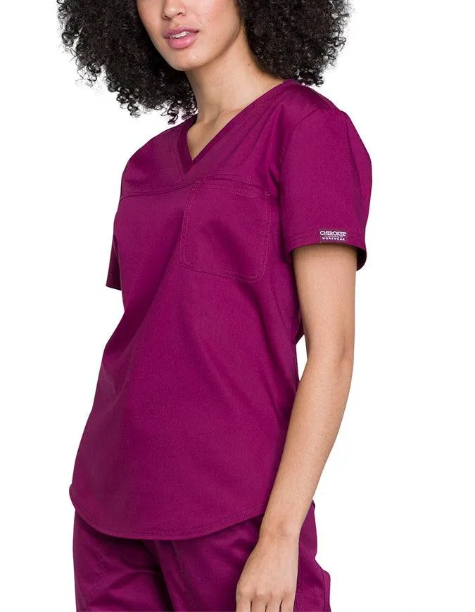 Cherokee Workwear Revolution Women's V-Neck O.R. Top