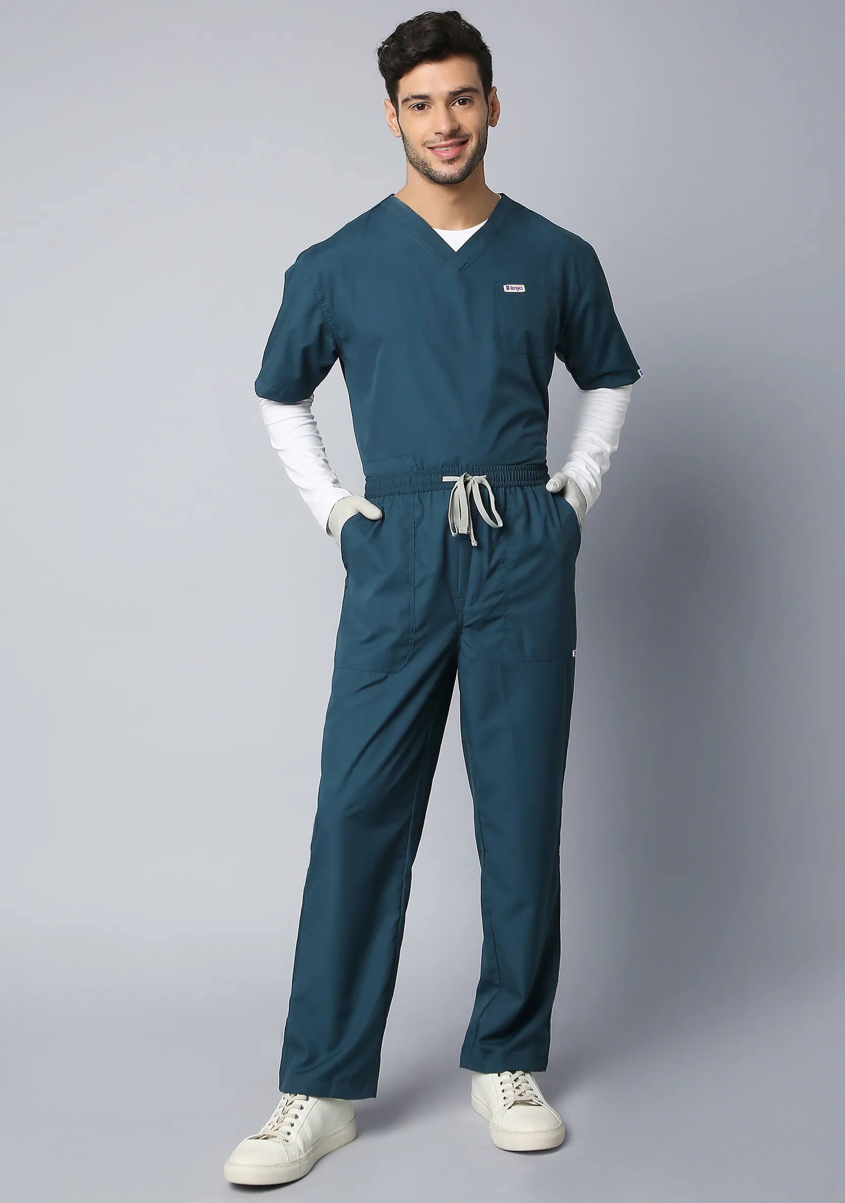 Classic Men's 5-Pocket (Forest Green) Scrub