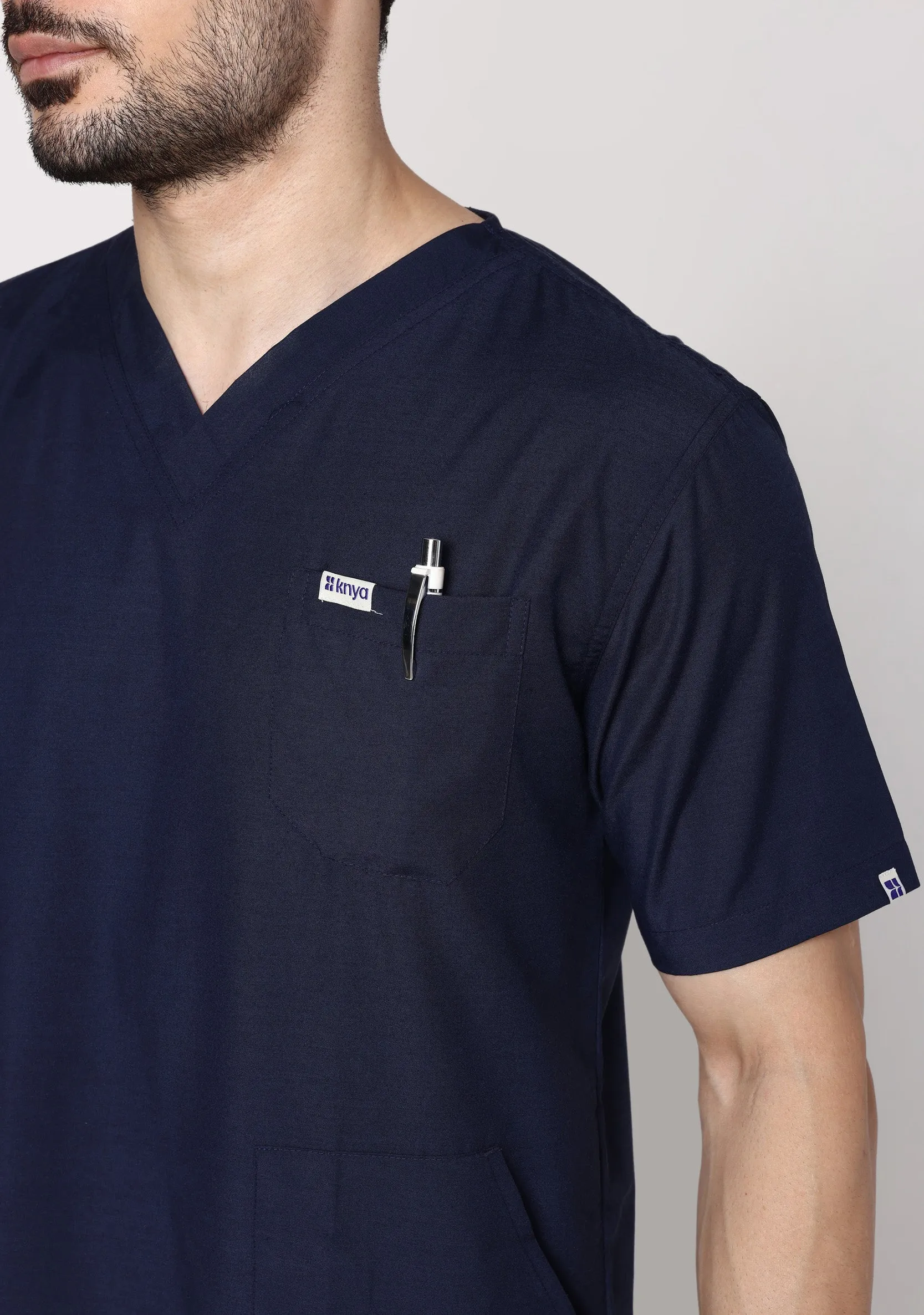 Classic Men's 5-Pocket (Navy) Scrub