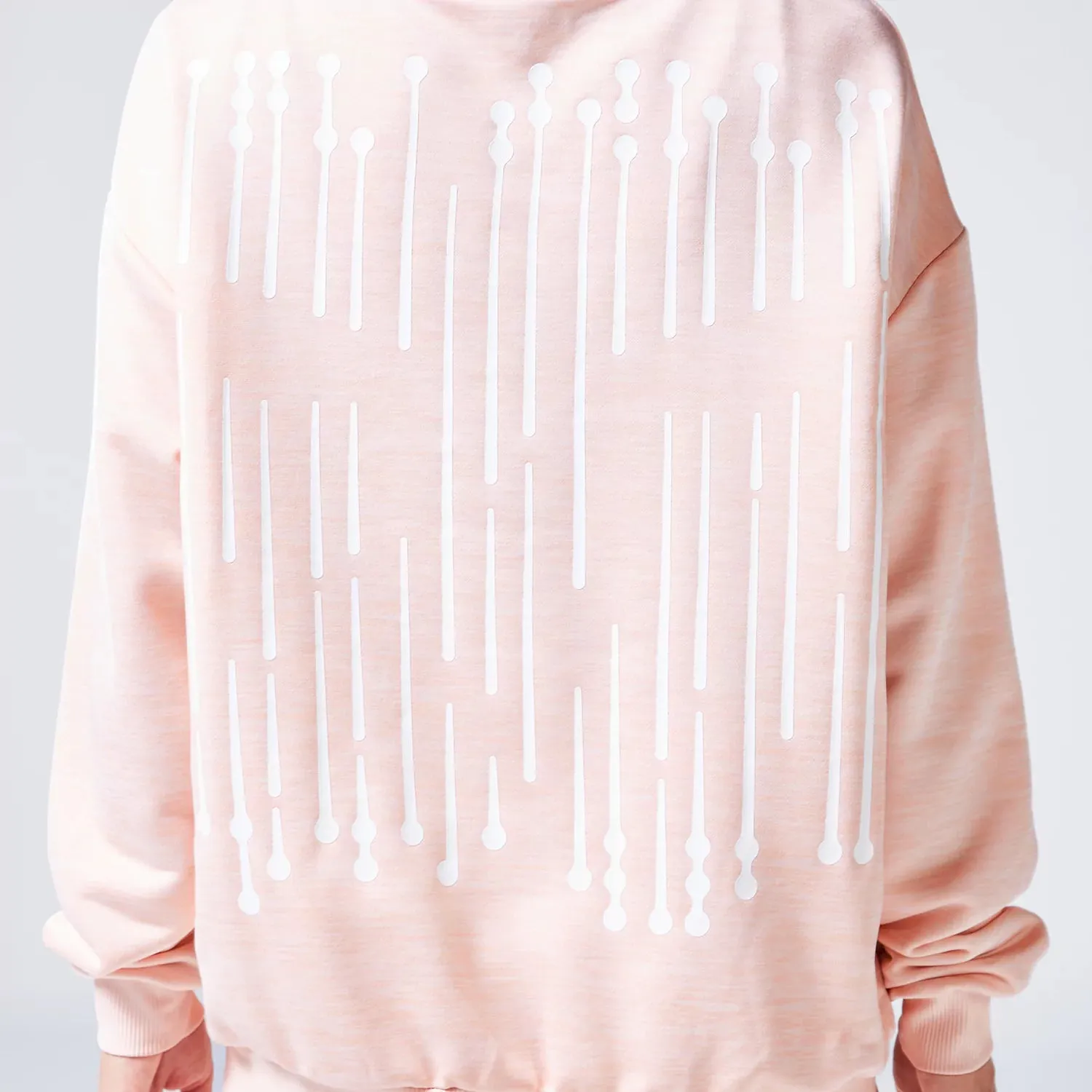 Code Oversized Drip Hoodie - Peach Whip Marl