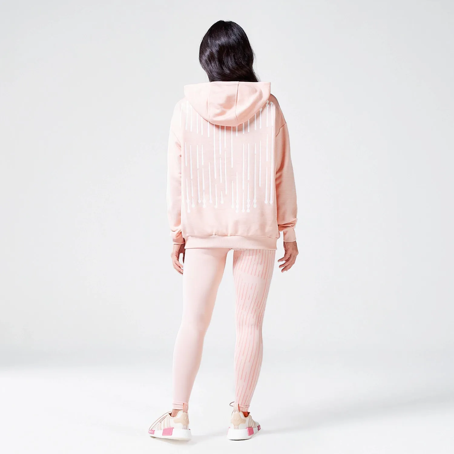 Code Oversized Drip Hoodie - Peach Whip Marl