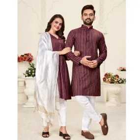 Cotton Couple Wear Matching Outfits Dress