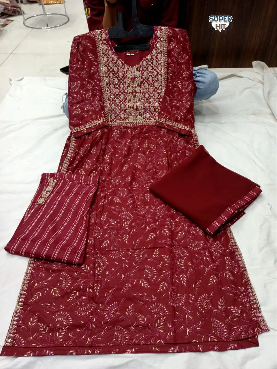 Cotton Women Kurti Pant with Dupatta Suit