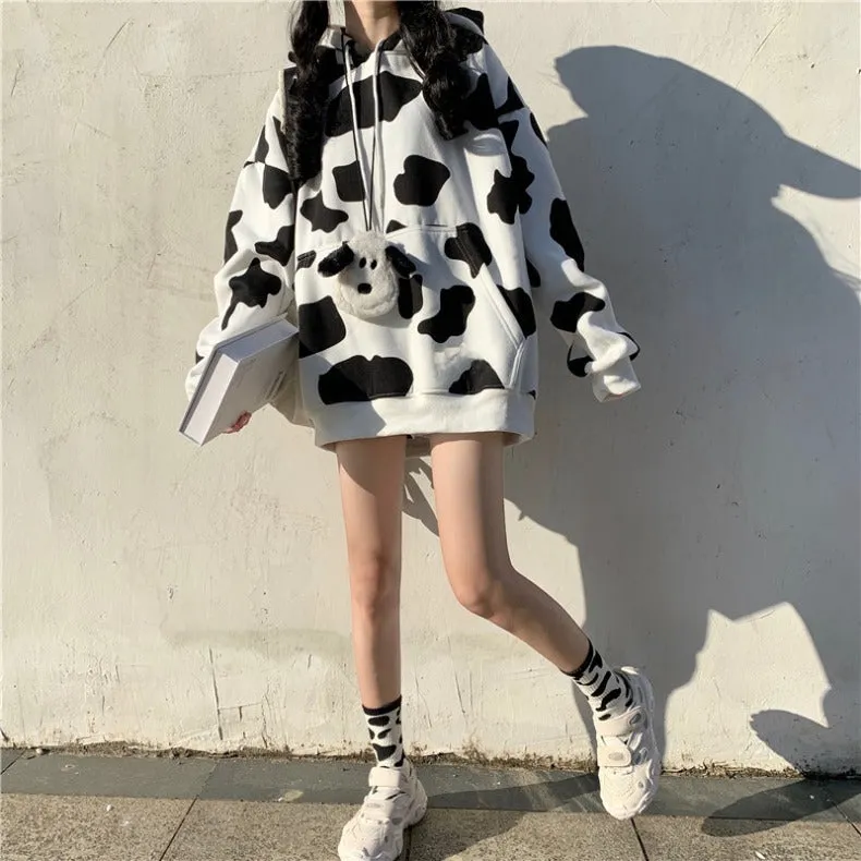 Cow Hoodie Fleece AD12183