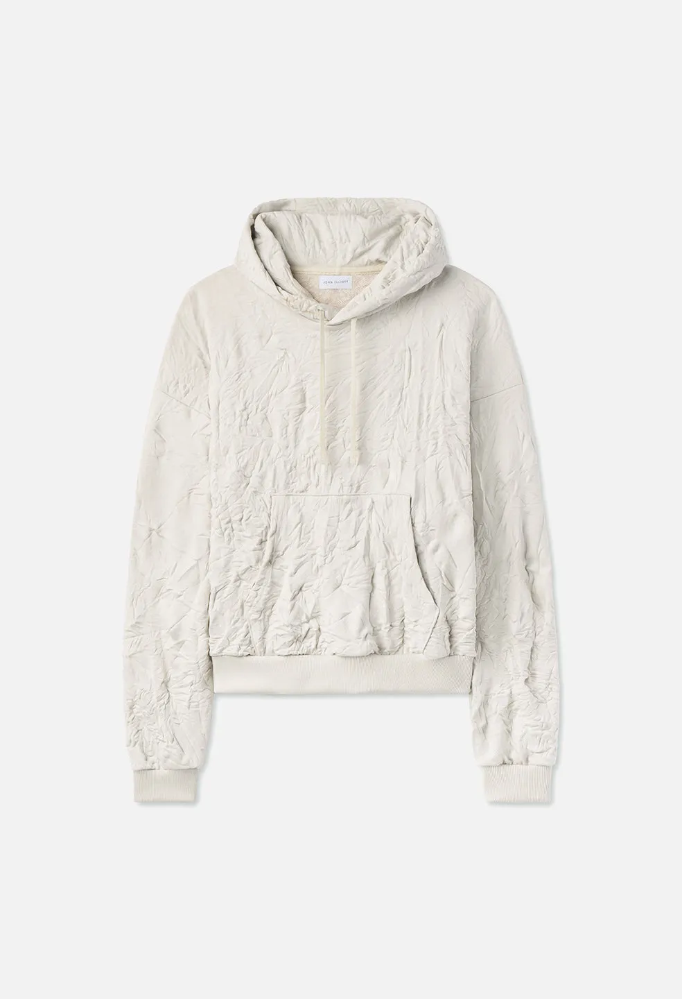 Crinkled Terry Hoodie / Bone