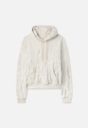 Crinkled Terry Hoodie / Bone