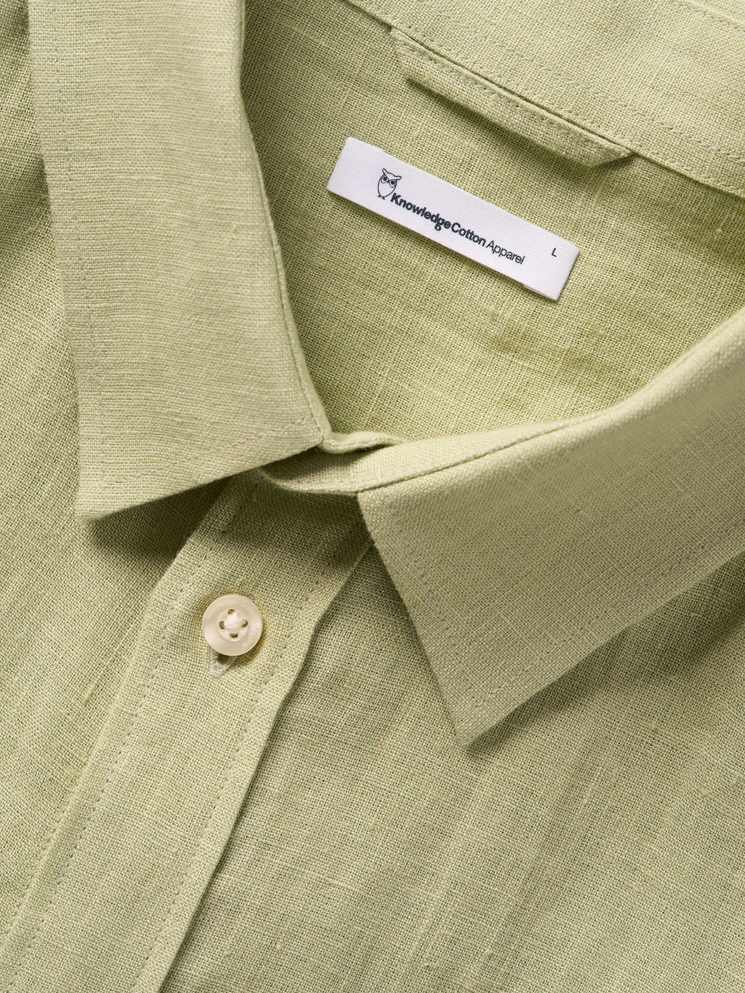 Custom fit linen shirt - Swamp