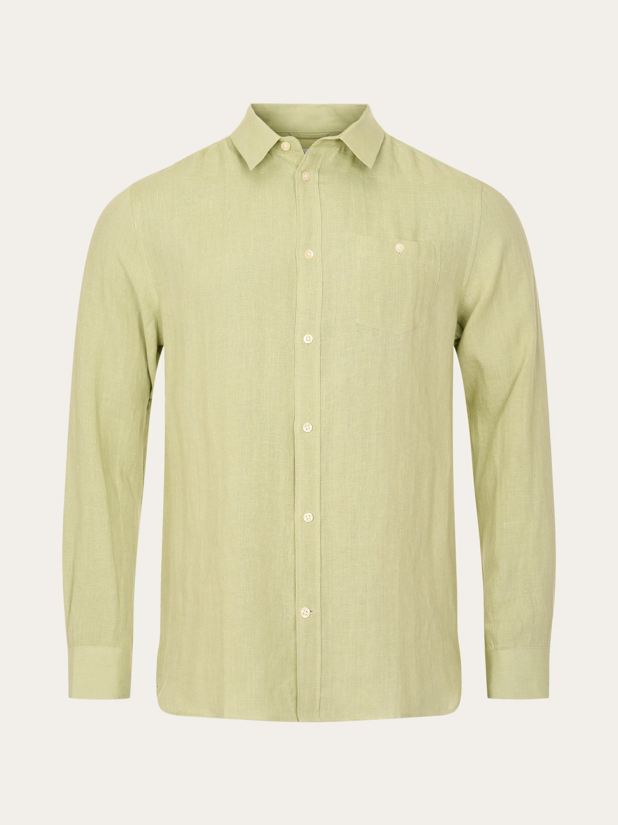 Custom fit linen shirt - Swamp