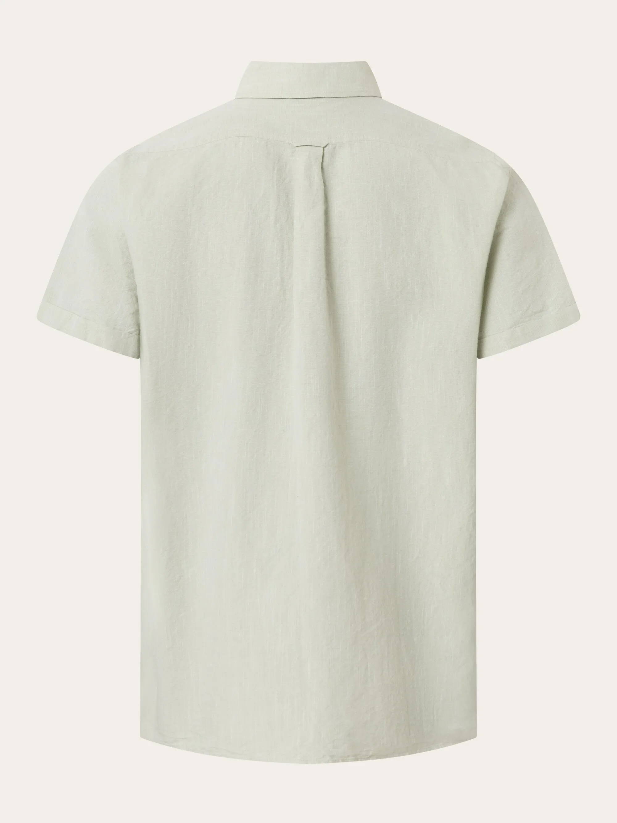 Custom fit linen short sleeve shirt - Swamp