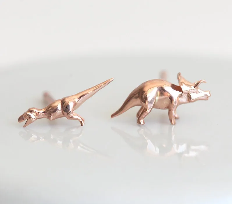 Dinosaur Earrings, Realistic Tyrannosaurus Studs