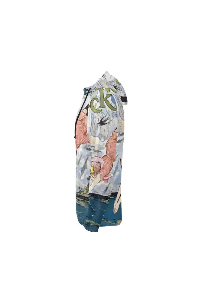 Diver All Over Print Full Zip Hoodie for Women (Model H14)