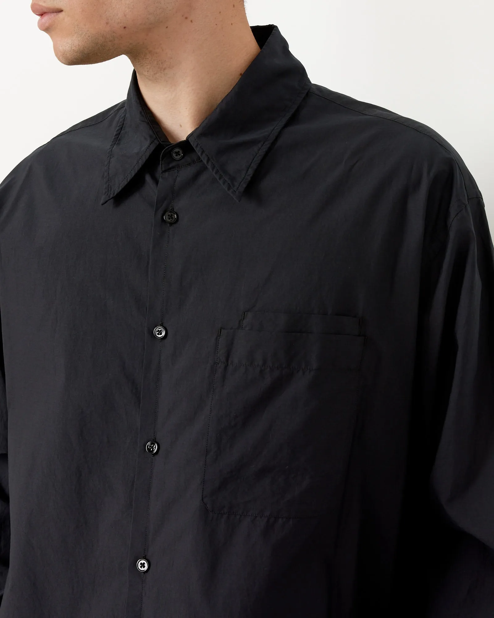 Double Pocket Shirt in Black