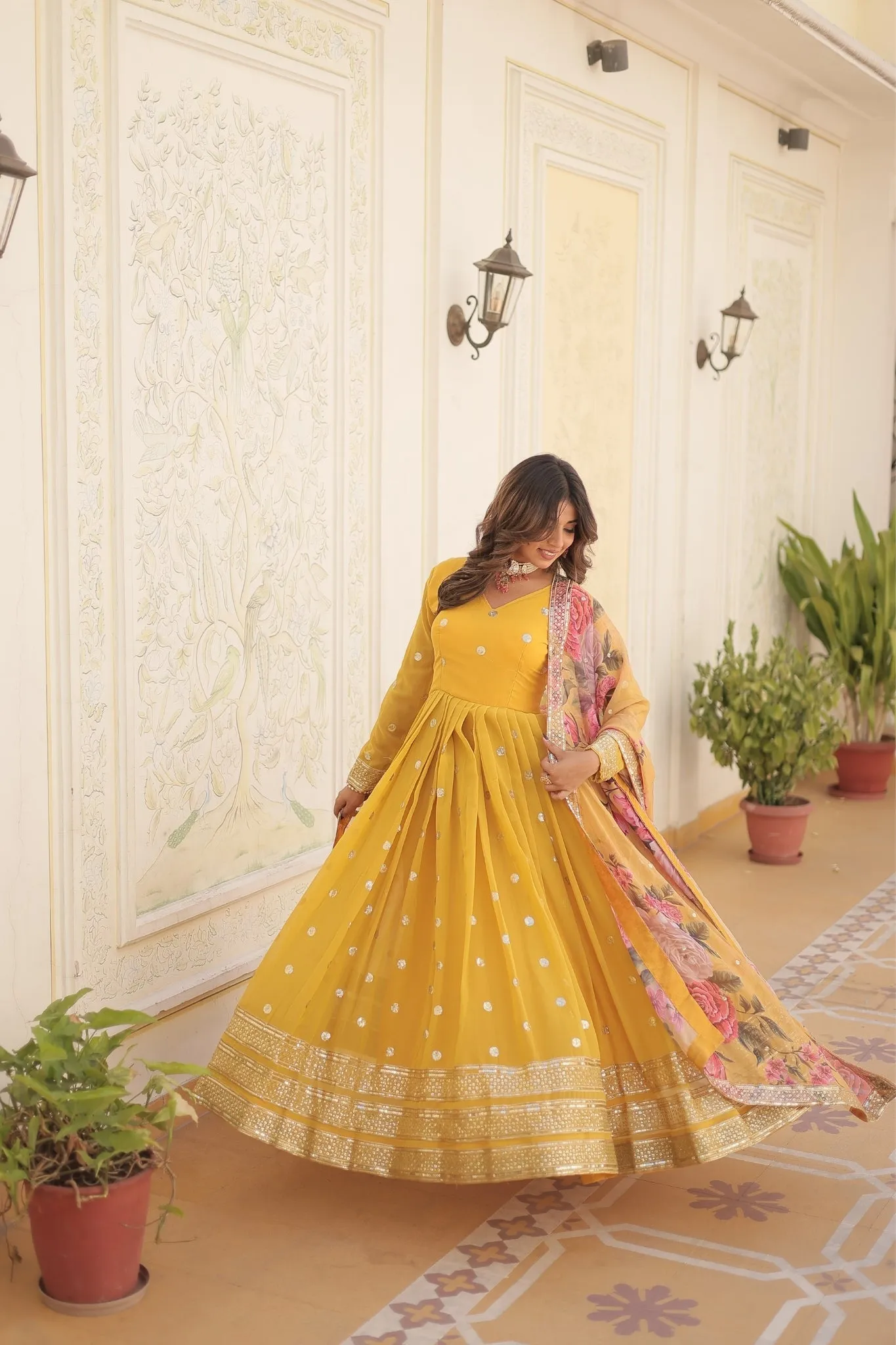 Elegance Style Readymade Anarkali Gown