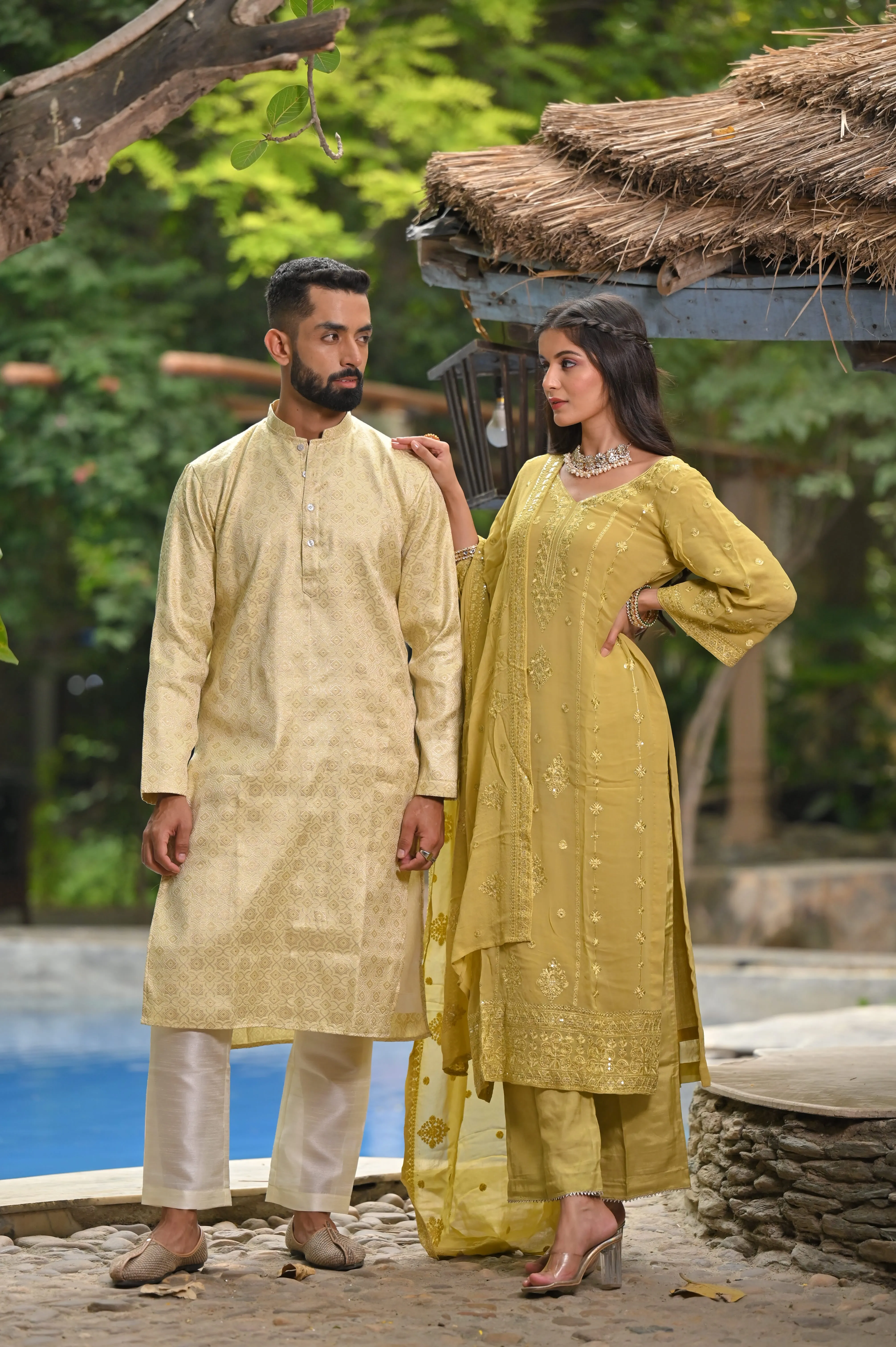 Festive Threads Fancy Couple Outfit