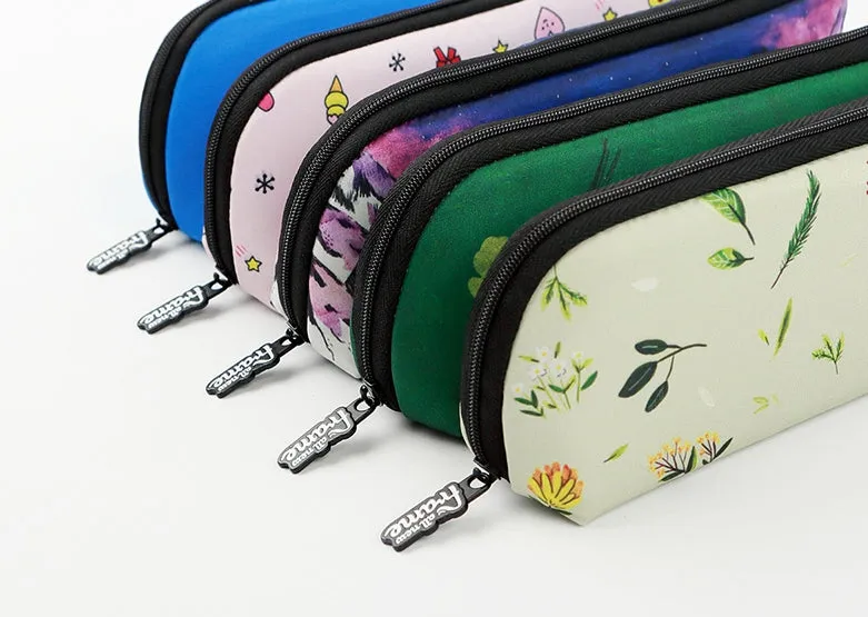 Green Island Graphic Pencil Cases Stationery Zipper School 19cm Office Cosmetics Pouches Artists Designer Prints Gifts Bags Purses Students Inner Pocket