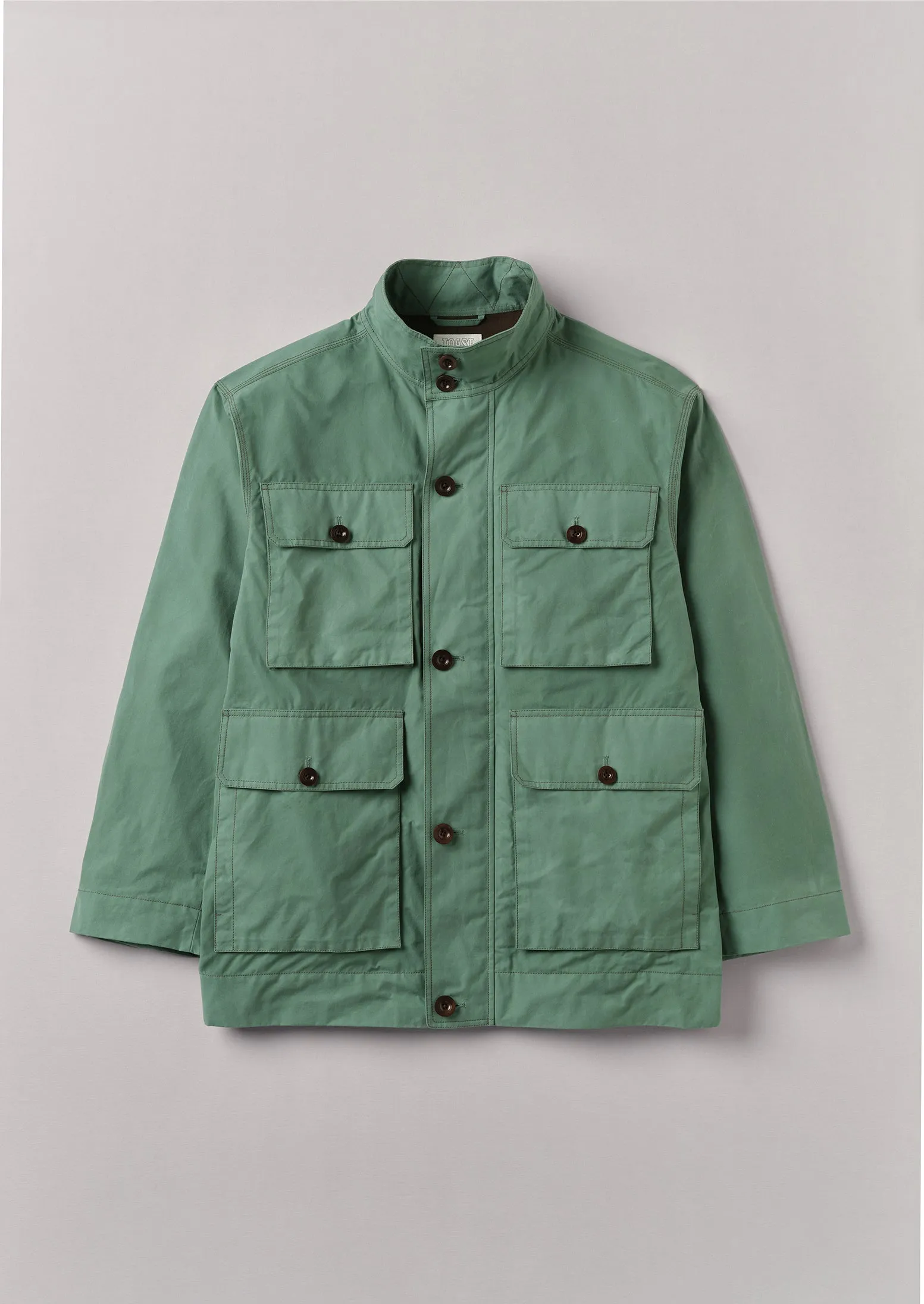 Halley Stevensons Waxed Cotton Coat | Blue Jade