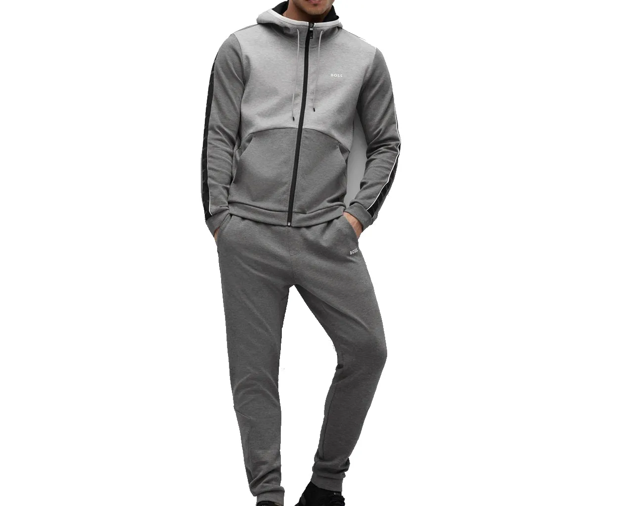 Hugo Boss 50477042 Saggy 1 Hooded Tracksuit Grey