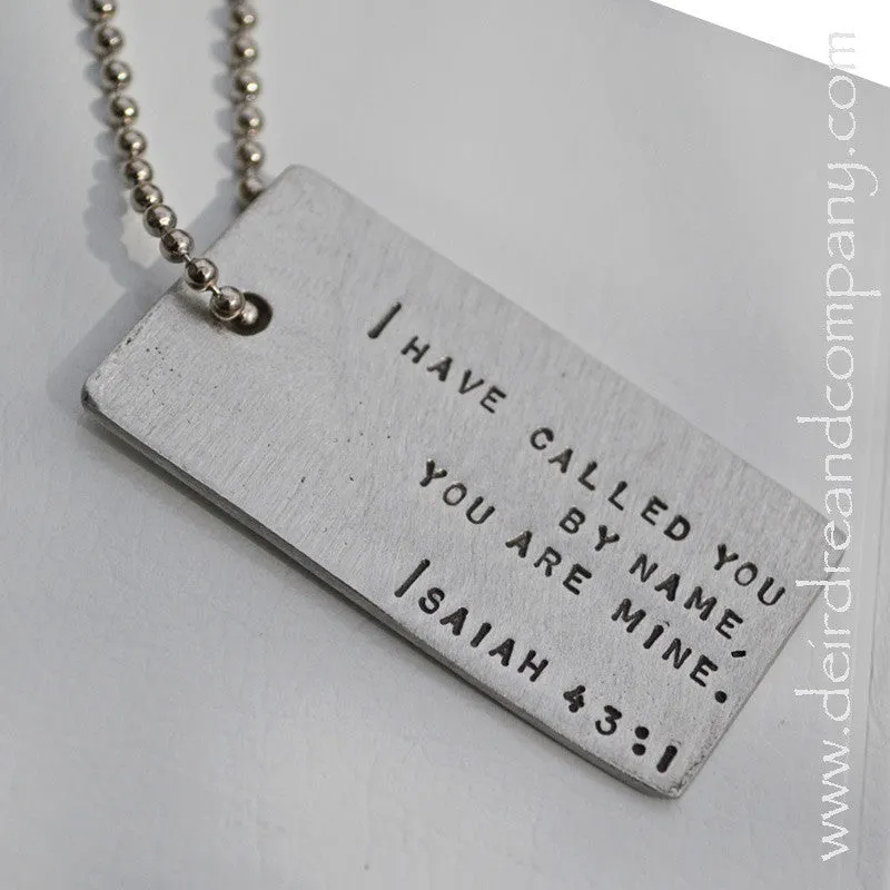 Isaiah 43:1 Dog Tag