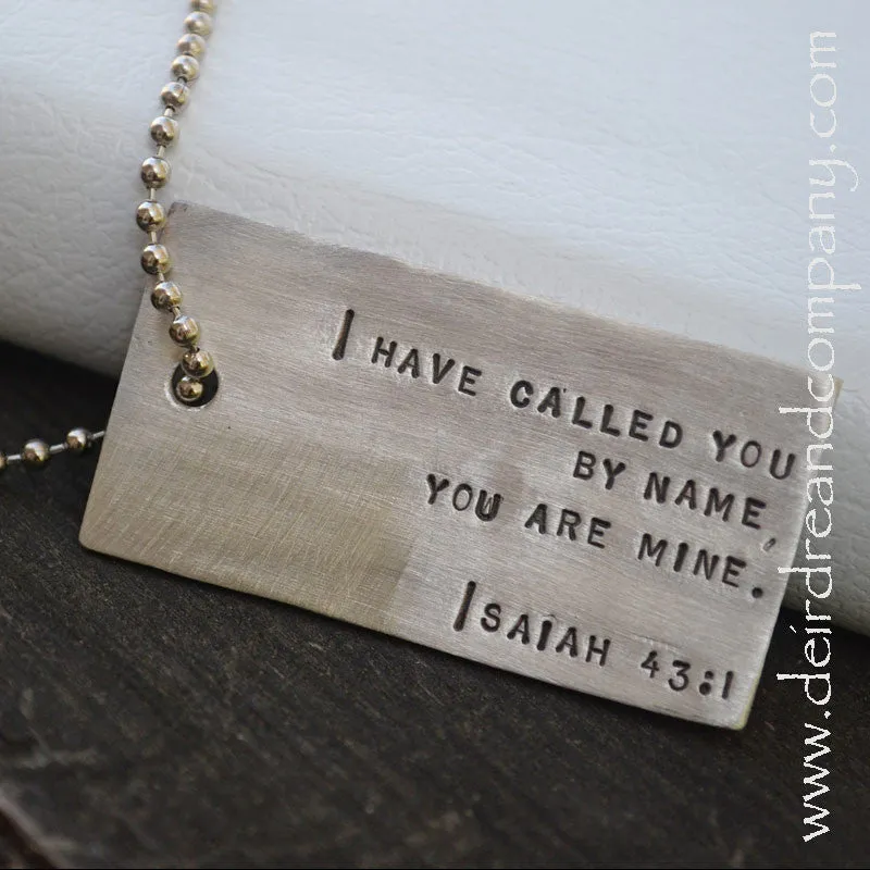 Isaiah 43:1 Dog Tag