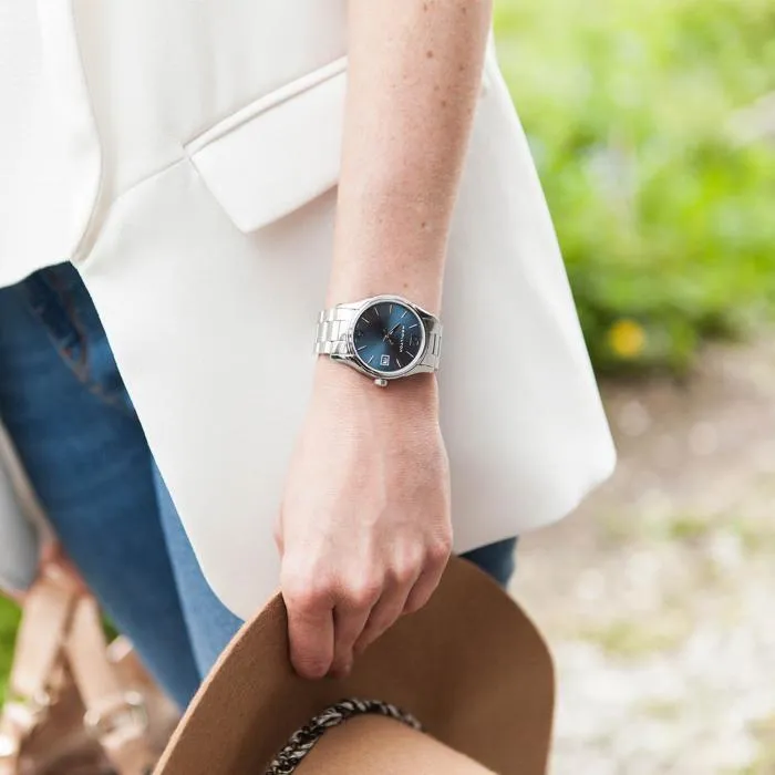 Jazzmaster Quartz 34Mm Blue Dial