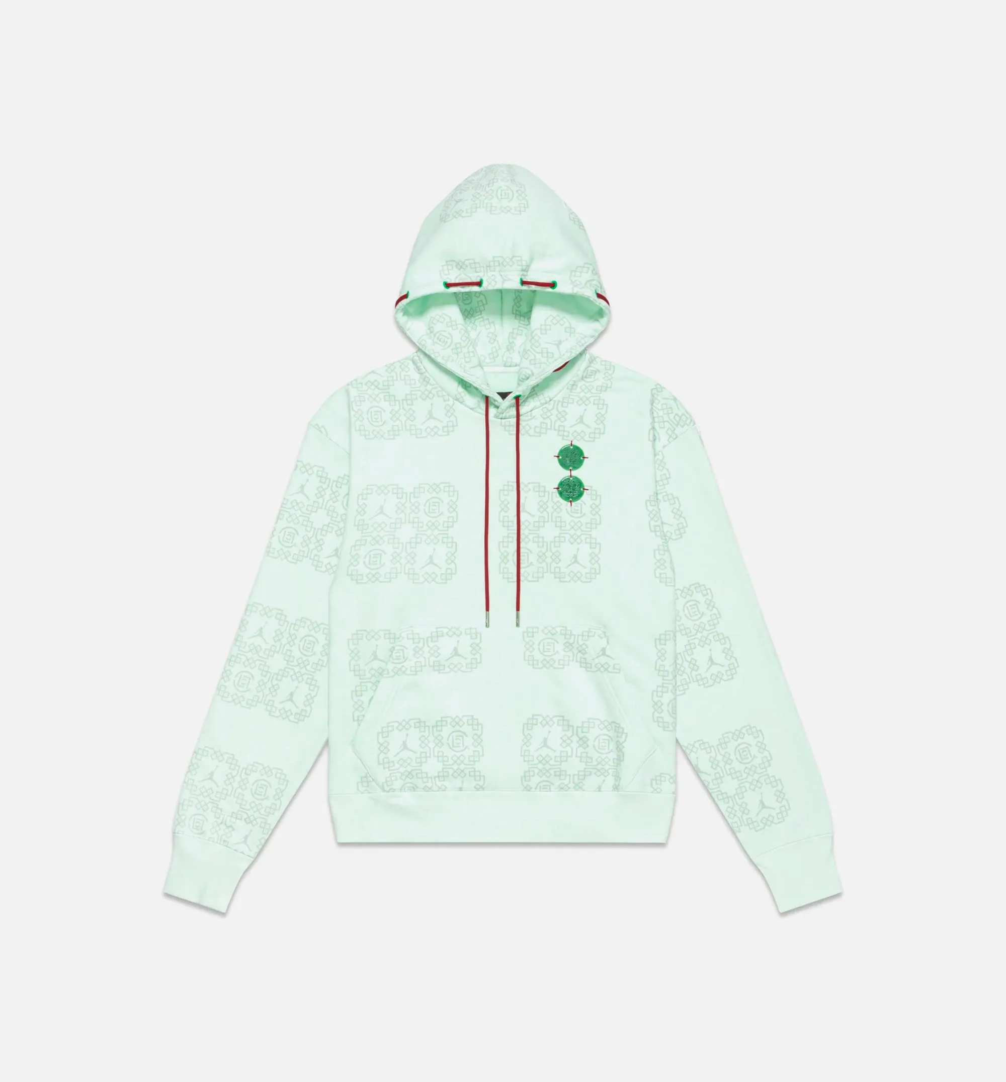 Jordan x CLOT AOP Fleece Hoodie Mens Hoodie - Green