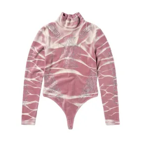   Juicy Couture Tie-Dye Velour Bodysuit 'Pink'