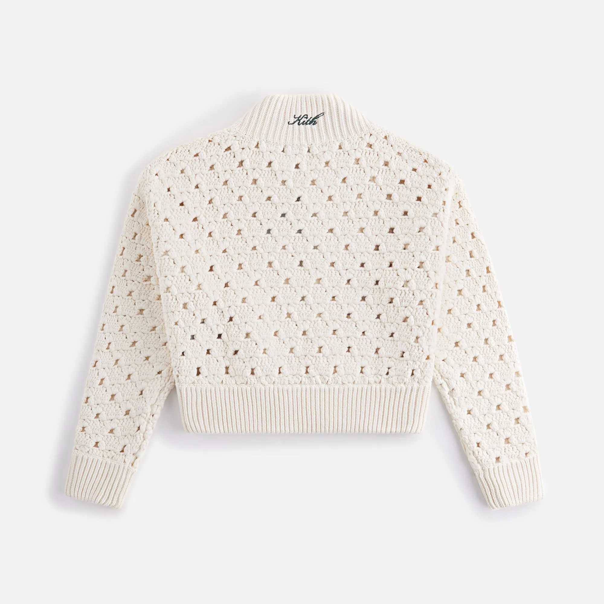 Kith Women Merritt Crochet Knit Bomber - Whisper