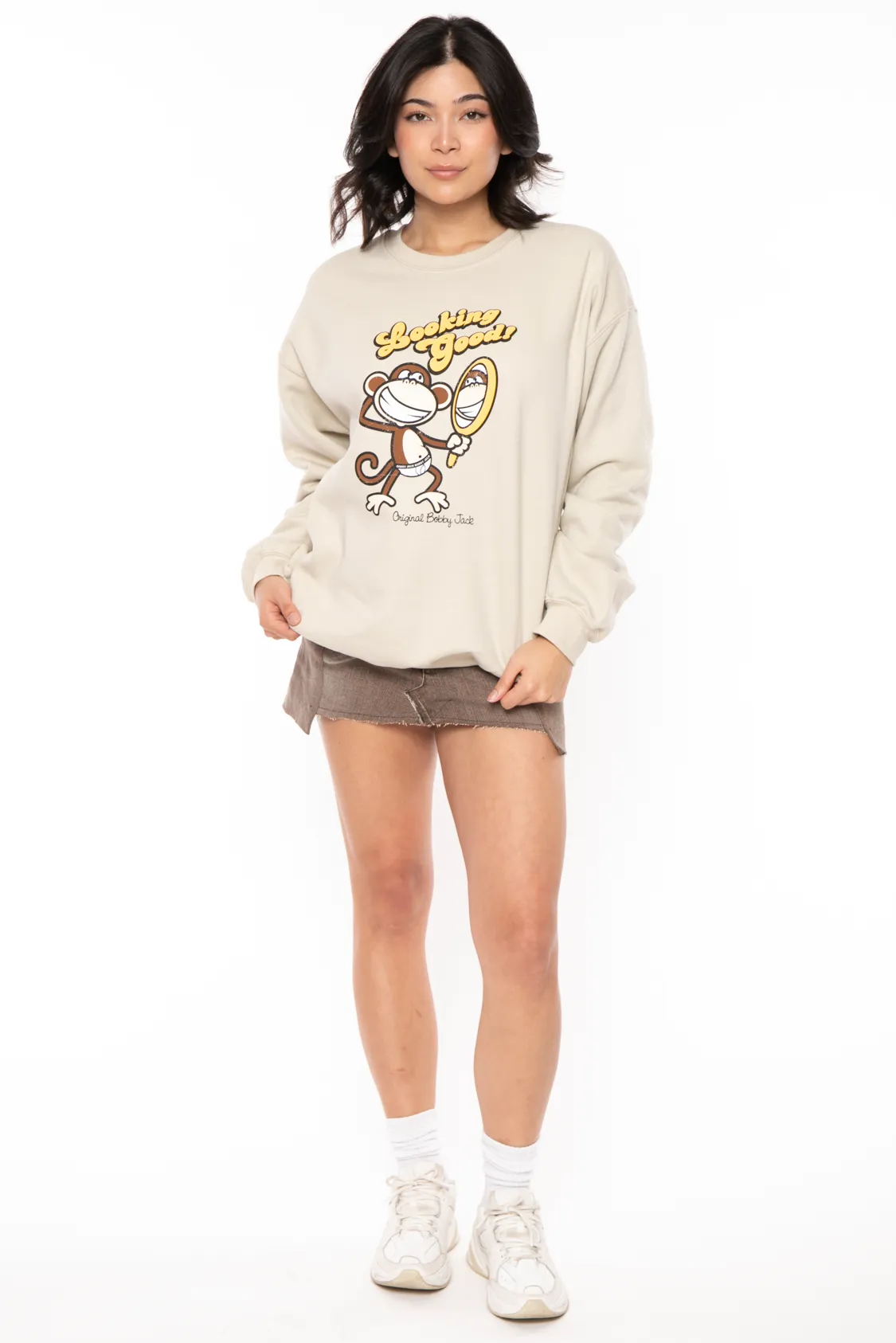 Looking Good - Bobby Jack Crew Sweatshirt - Sand