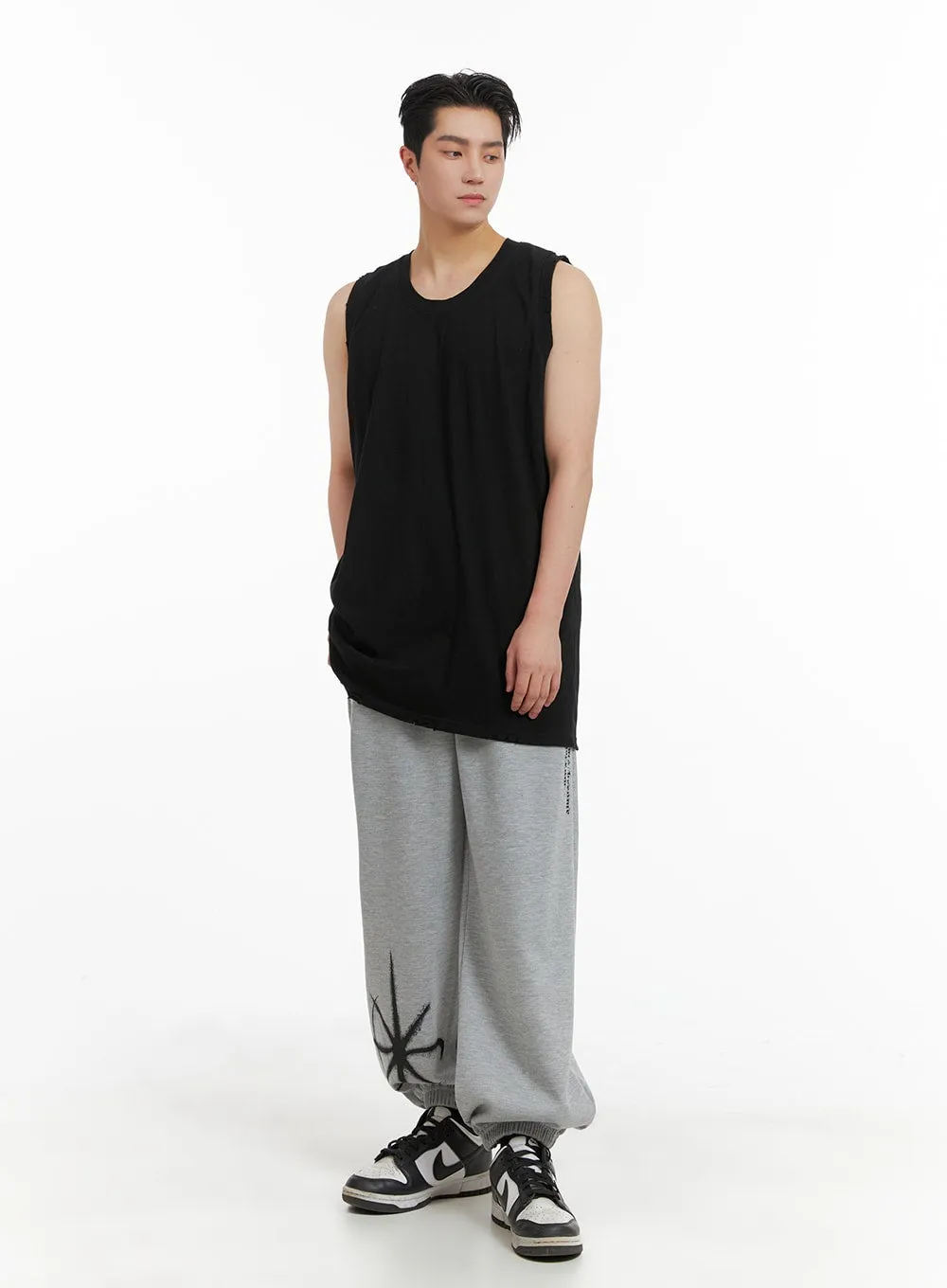 Men's Basic Cotton Sleeveless Tee IA401