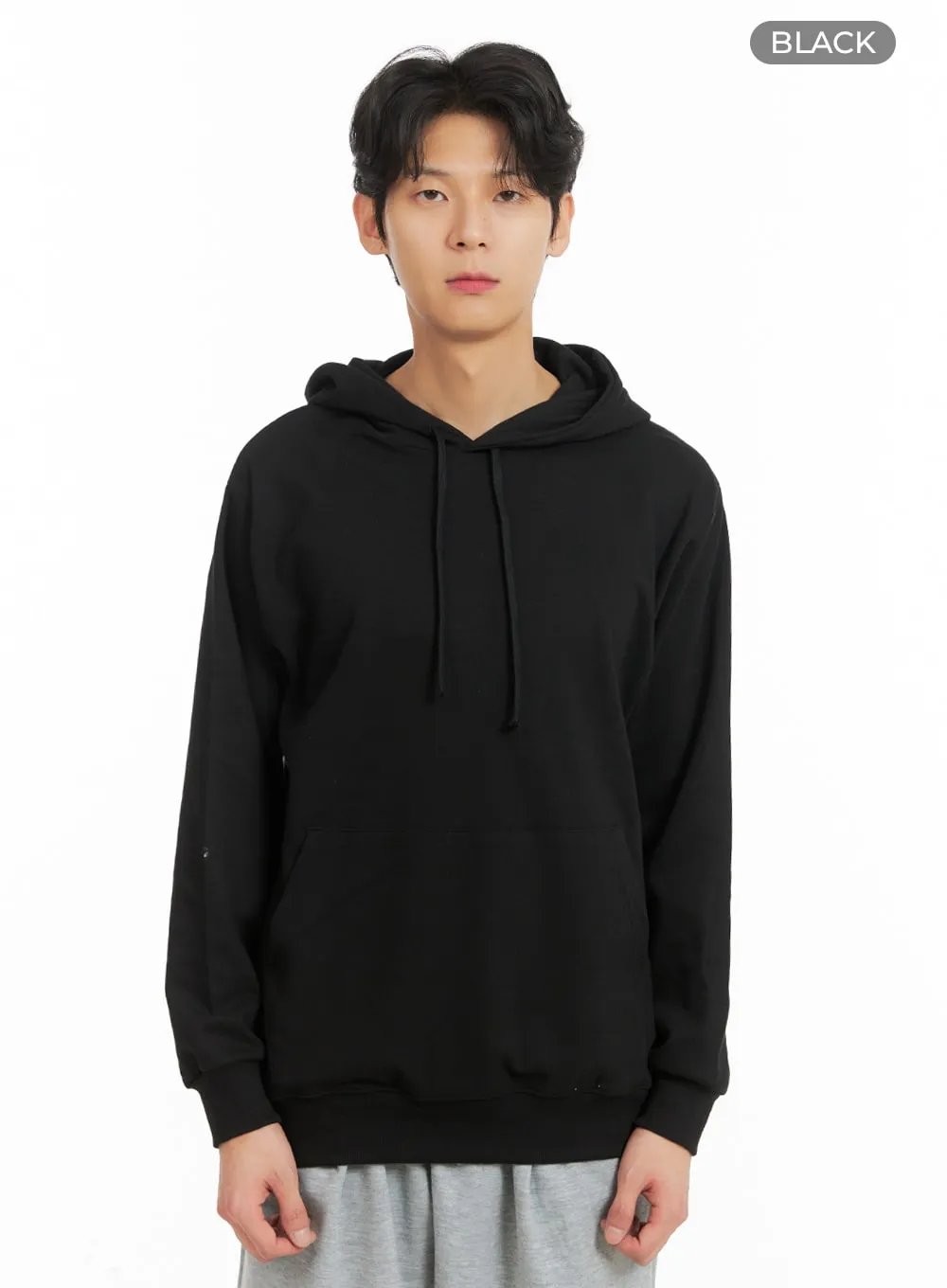 Men's Cozy Solid Cotton Hoodie IA401