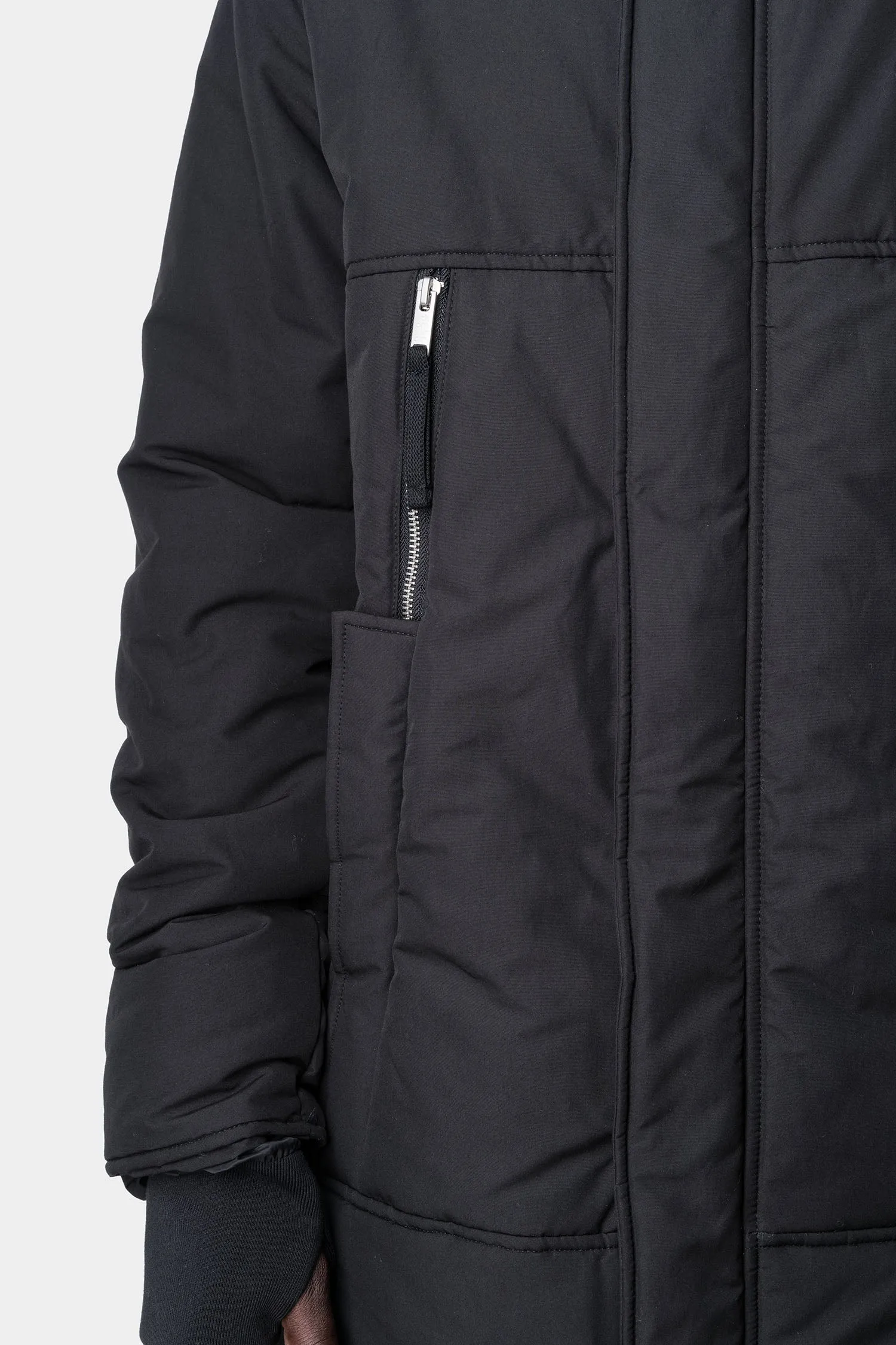 Padded winter parkas