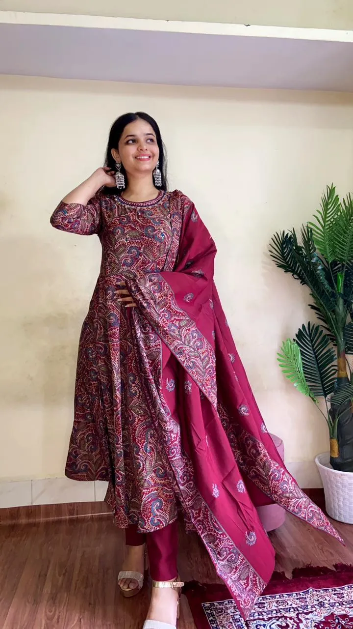 Party Wear Embroidery 3 Piece Women Kurta Suit