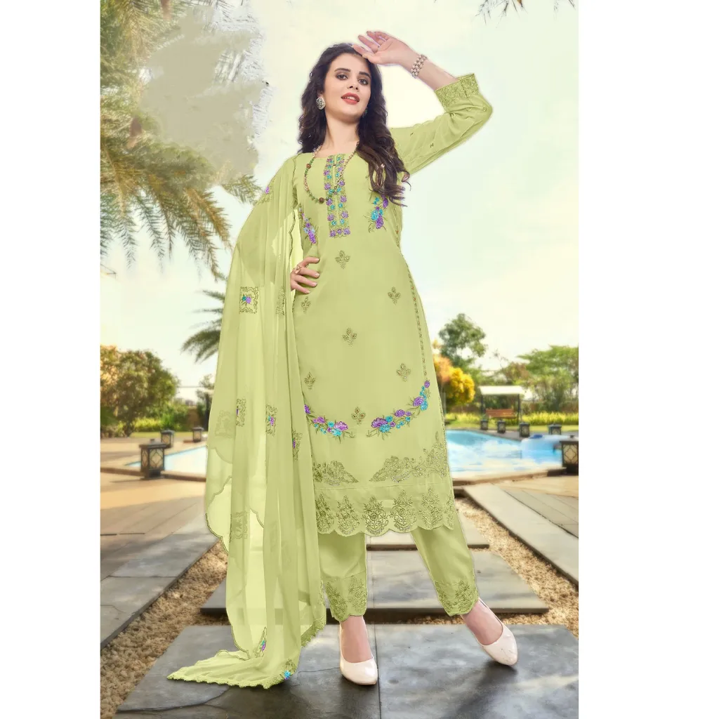 Party wear Women's Pakistani Suits Semi stitch