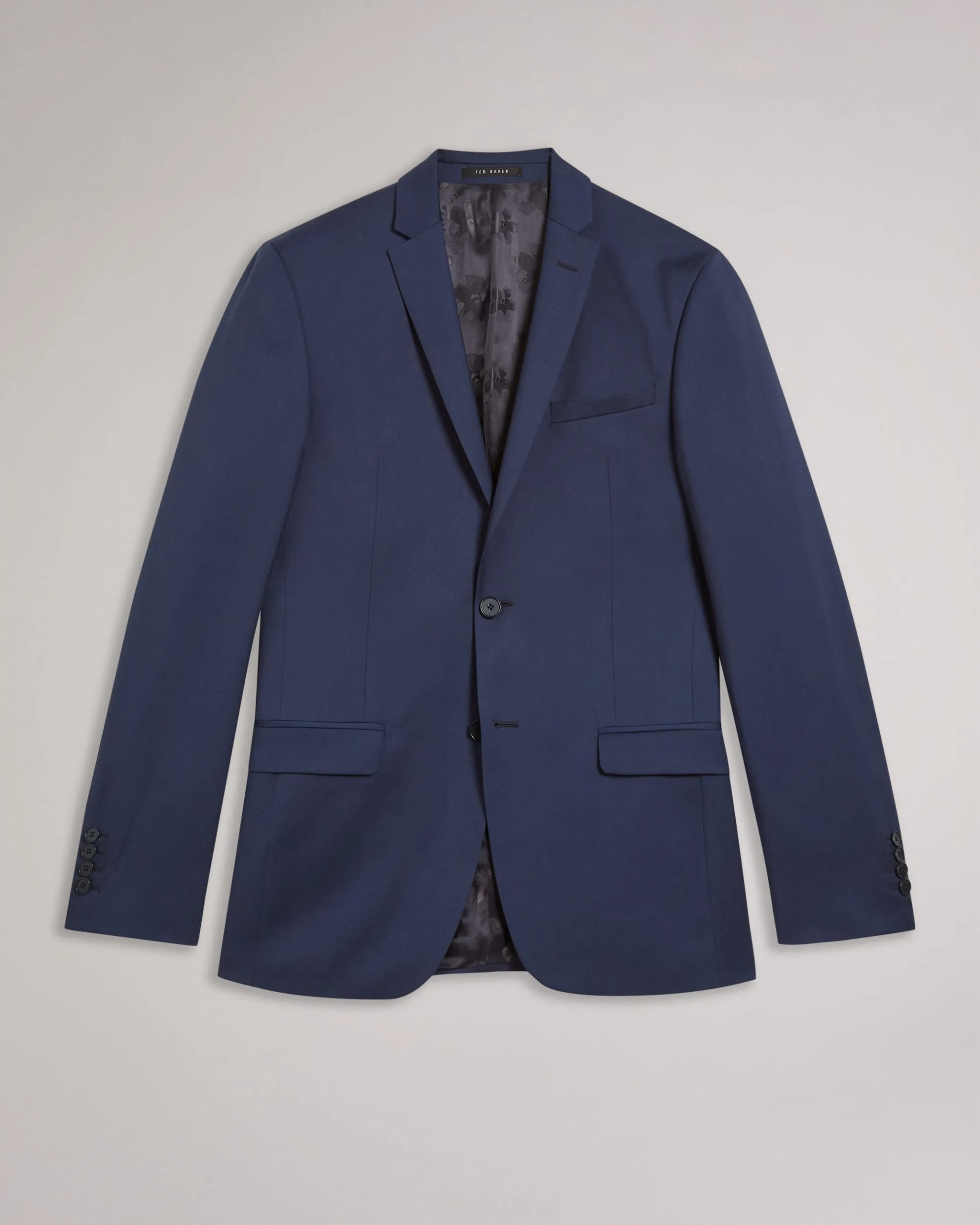 Perthjs Slim Navy Twill Suit Jacket Navy