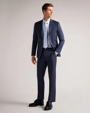 Perthjs Slim Navy Twill Suit Jacket Navy