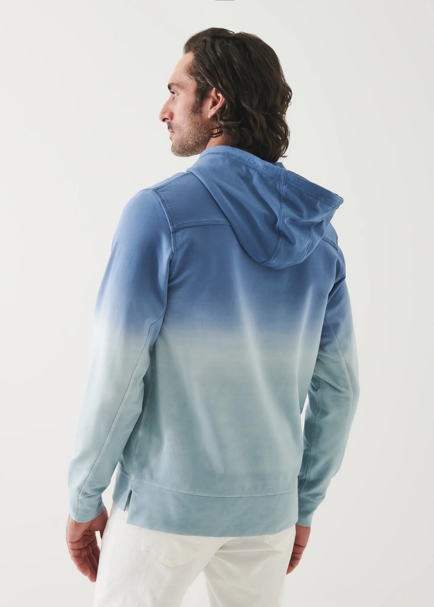 PIMA COTTON FRENCH TERRY DEGRADE POPOVER HOODIE