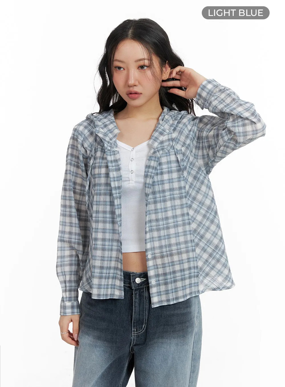 Plaid Hoodie Jacket CM425